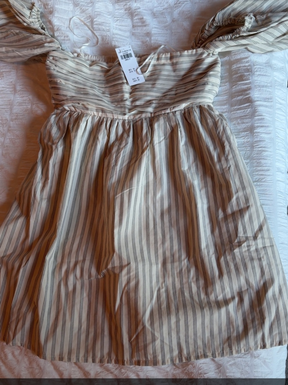 womens abercrombie Beige  Stripe Dress